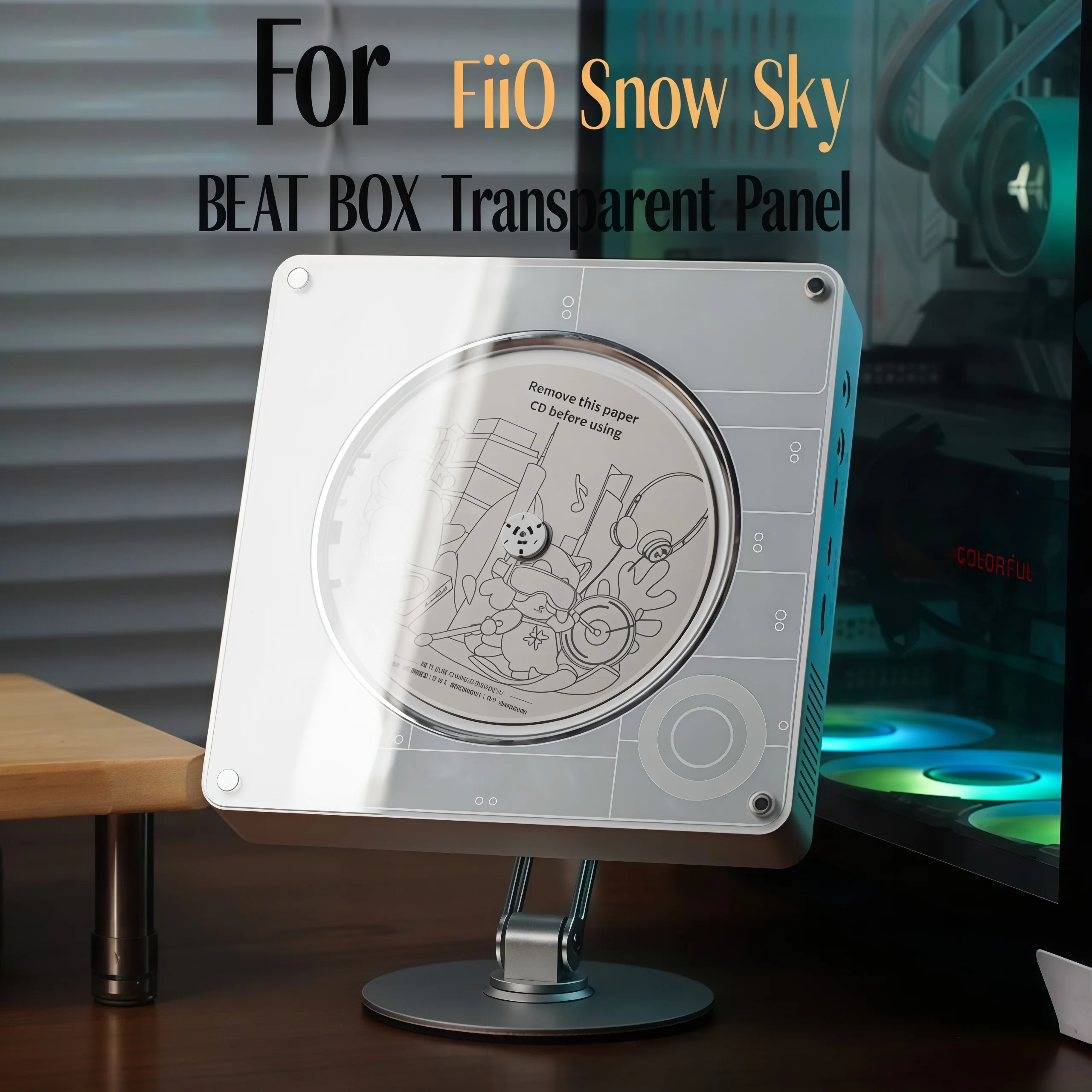 FiiO Snowsky BEAT BOX Transparent Panel CD Machine Cover Special Exclusive Accessories CD Drive Component Clear Visual Effect