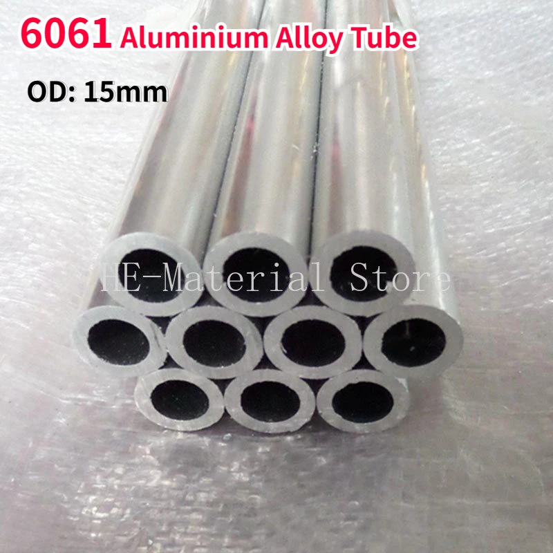 

1Pcs Length 100mm 6061 Aluminium Alloy Tube OD 15mm Hollow Round Aluminum Tube ID 4/5/6/8.1/9/10/11/12/13mm