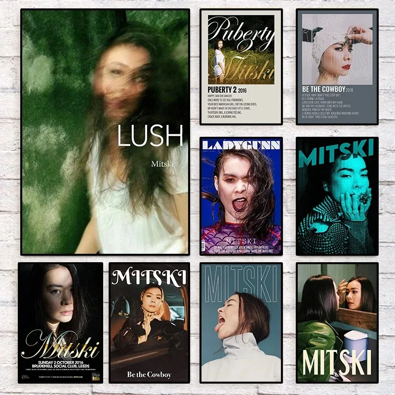 American Pop Singer MITSKI Art Posters Music Album Canvas Painting Wall Art Pictures Prints for Wall Living Bedroom Home Decor