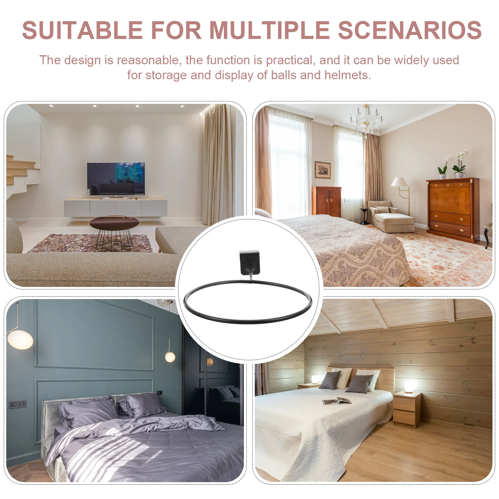 

2pcs Basketball Holder Iron Art Display Rack For Balls Helmets Storage Wall Mounted Space Saving Durable Balls Showing Rack