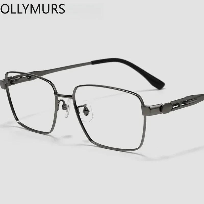 Ollymurs Men Lightweight Optical Myopia Large Size Frame Pure Titanium Glasses Frame For  Goggles Frames J87492
