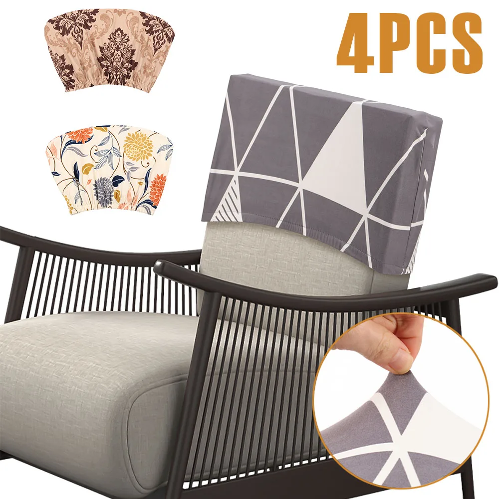 4Pcs Stuhl Zurück Abdeckung Polyester Stretch Stuhl Zurück Schutzhülle Büro Sessel Rückenlehne Abdeckung Hause Dekoration Zubehör