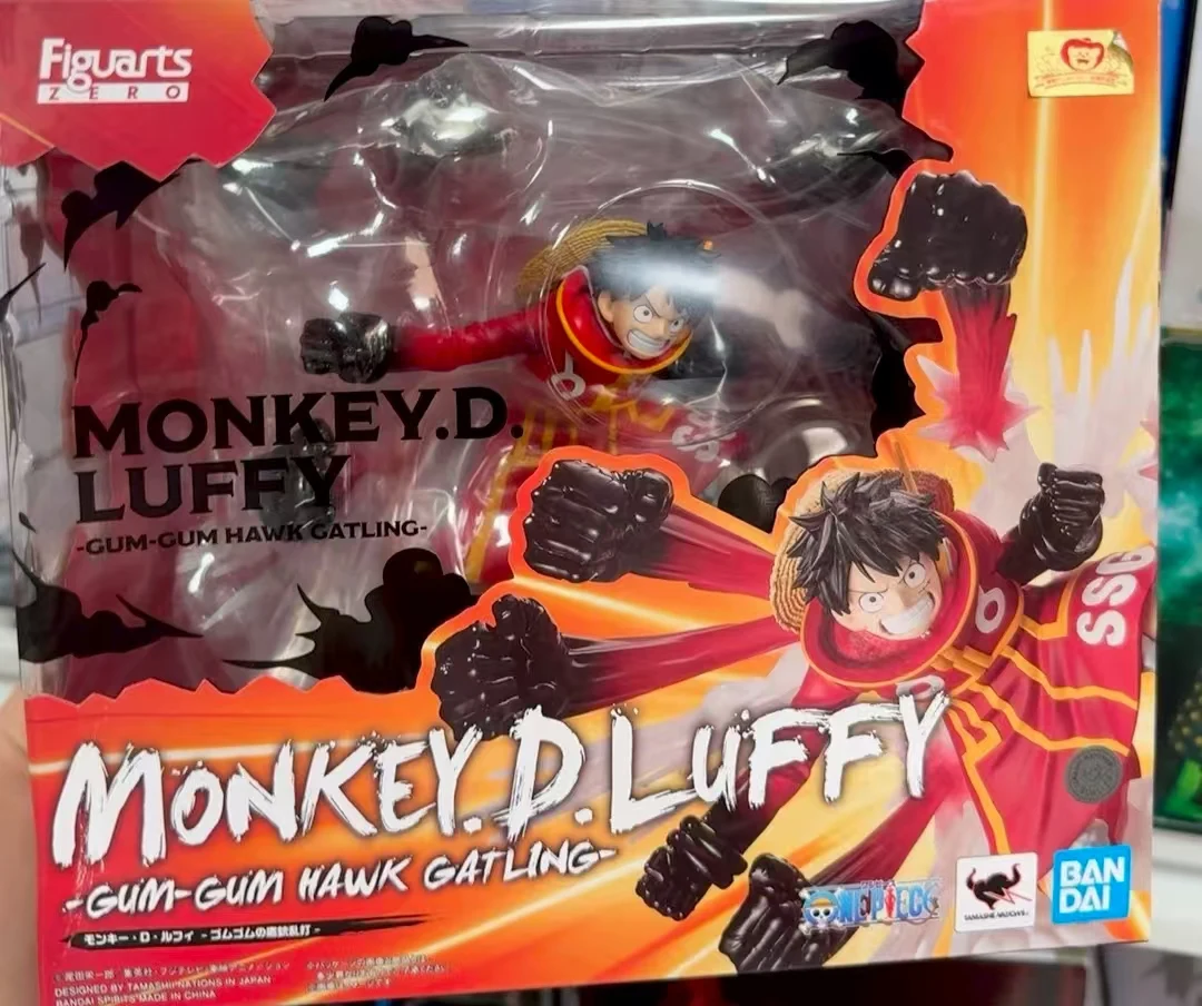 【Original】BANDAI Figuarts ZERO [Luta súper feroz] Mono de una pieza D. Luffy -GUM-GUM HAWK GATLING- Modelo de juguete