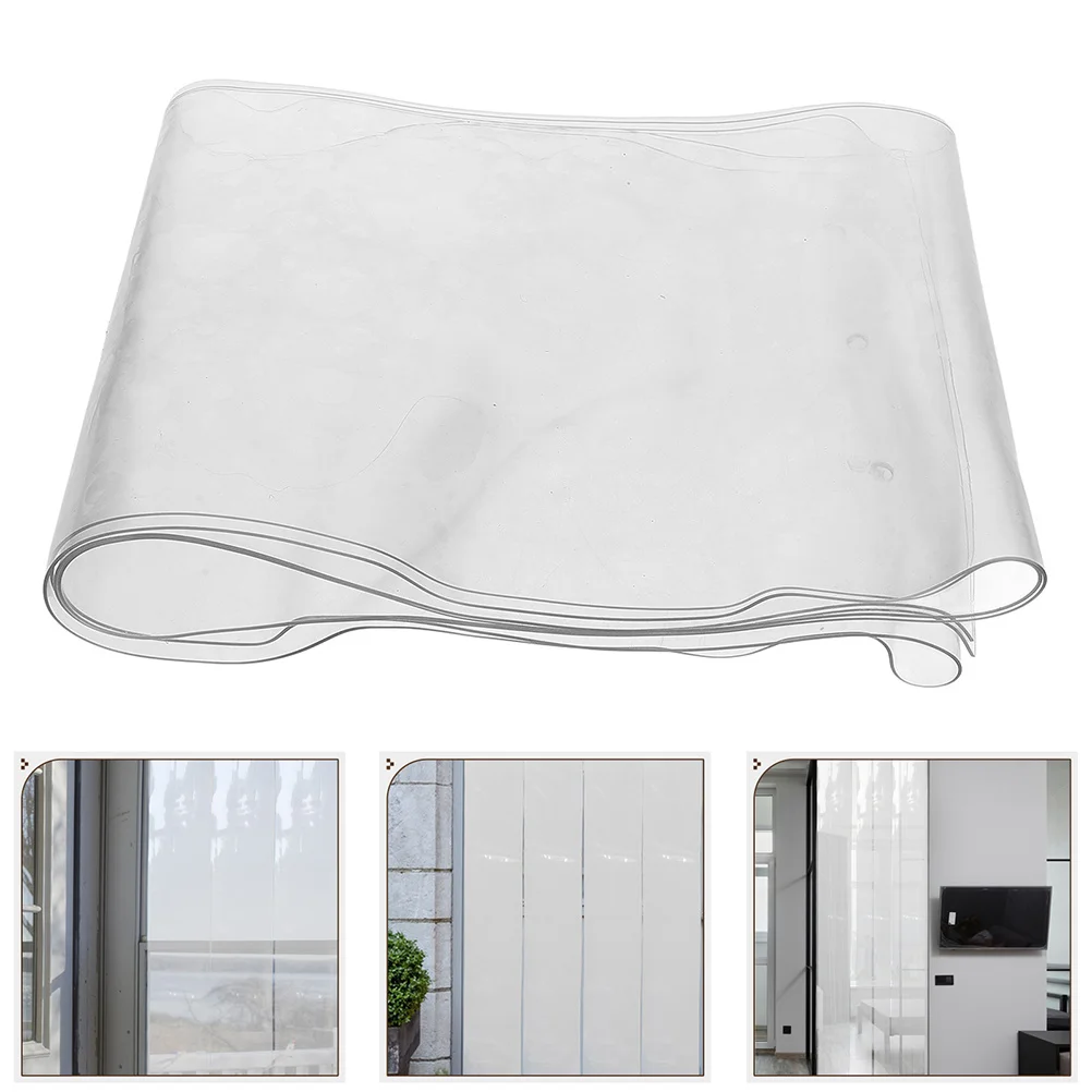 

Cabilock Clear Plastic Door Curtain Air Conditioning Windproof Strip Partition Commercial Grade PVC Hanging Shield