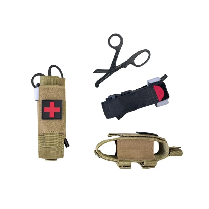 New Tactical Cat First Aid Nylon Tourniquet Pouch Single Pistol Mag Bag Case Outdoor Hunting Knife Holster Medical Scissor Packs