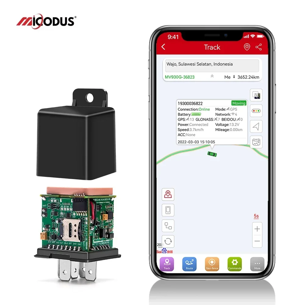 New MV930G Anti-Theft Real time Mini Car Gps Tracking Device Relay 4G Engine Cut Off Micodus Gps Tracker With Remote Control