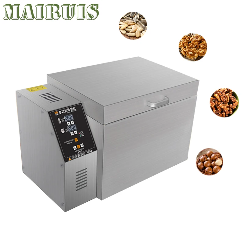 220V 1500W Chestnut Walnut Baking Machine Cashew Peanut Grains Roaster Almond Cocoa Beans Nut Roasting Machine