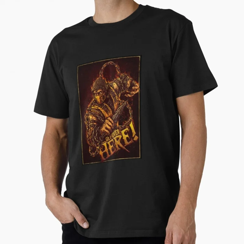 MK Scorpion 90's Retro Arcade game Mortal Kombat Gift T shirt Unisex Gamer Tee Video game Graphic clothes All size tops S-6XL