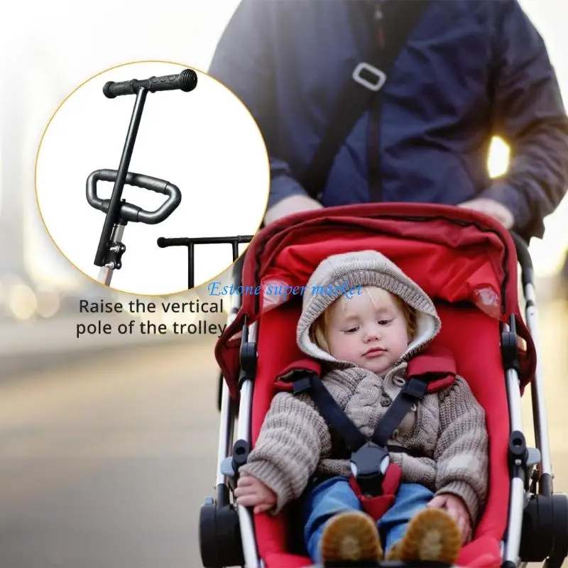 

090B Adjustable Strollers Handle Extender for Tall Parents Compatibility with Various Prams and Pushchairs Durable Design