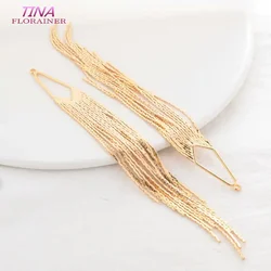 125MM 14K Gold Color Brass Chain Tassel Charms Pendants High Quality Jewelry Making Supplies Diy Findings
