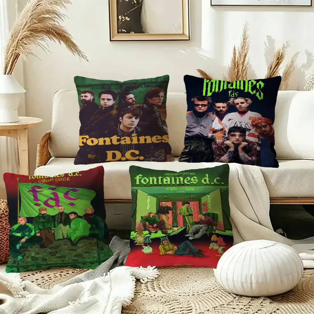 Band F-Fontaines D C Romance Lucky Dragon pillow cover sofa cushion cover home room decoration children gift