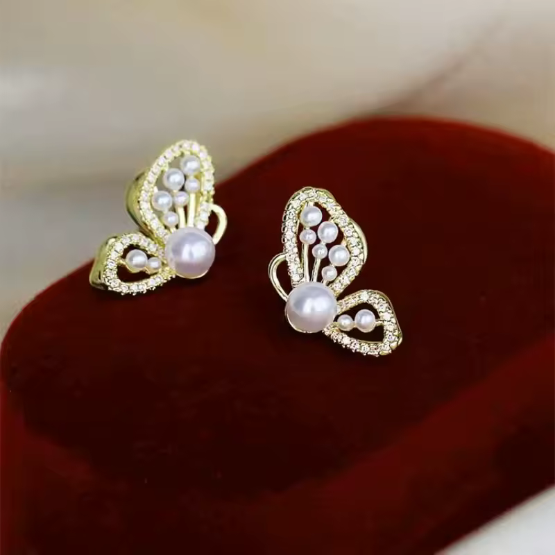 Pure White Women's Dangle Earrings Blooming Flower Acrylic Enamel Butterfly Imitation Pearl Heart Hanging Earrings Elegant brinc - Image 28