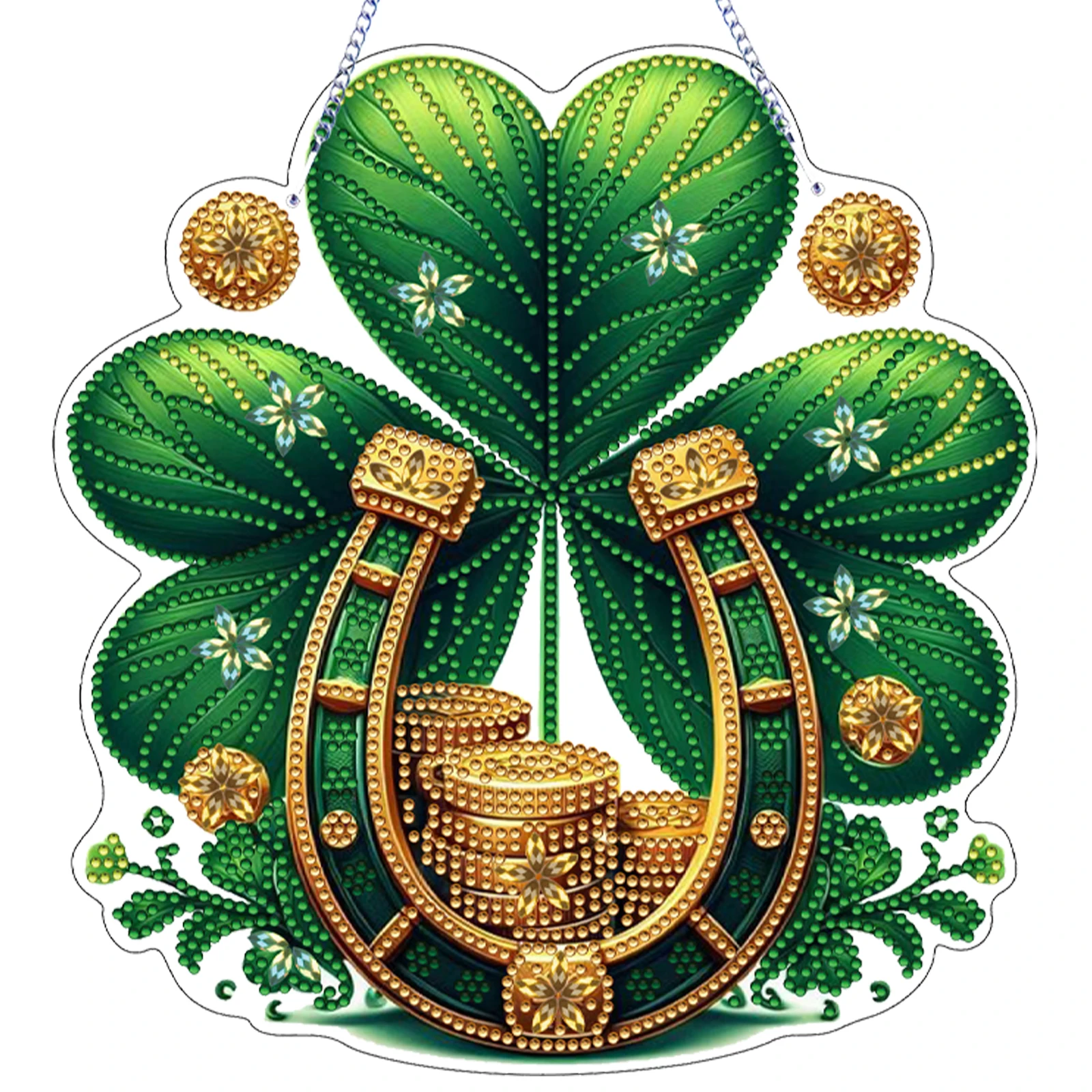 

День Святого Патрика DIY 2D плоский акриловый алмазный художественный кулон Алмазная картина Подвеска со стразами для украшения стен дома и сада