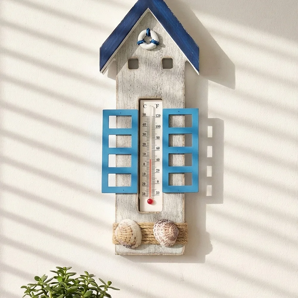 Mediterranean Style Wooden Wall Decor Nautical Fish Shape Hanging Ornament For Living Room Home Decoration