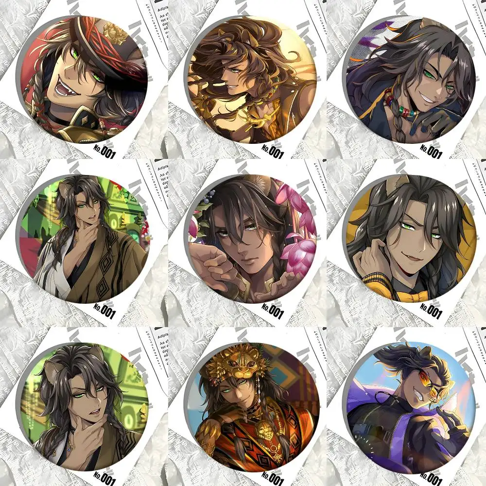 Game Anime Characters Leona Kingscholar Round Badge Creative Brooch Clothing Backpack Accessories Lapel Pin