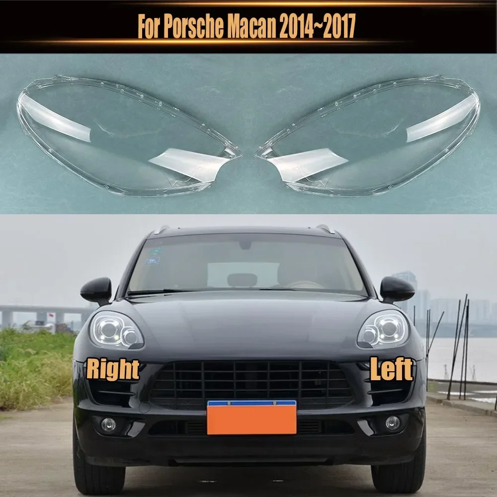 

For Porsche Macan 2014~2017 Original Version Lamp Cover Headlamp Shell Transparent Headlight Shade Lens Plexiglass