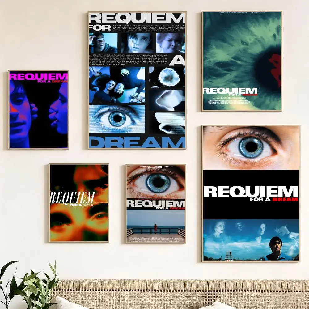 Classic Movie R-Requiem for a Dream Poster Print Painting Home Decor for Bedroom Living Room Hallway