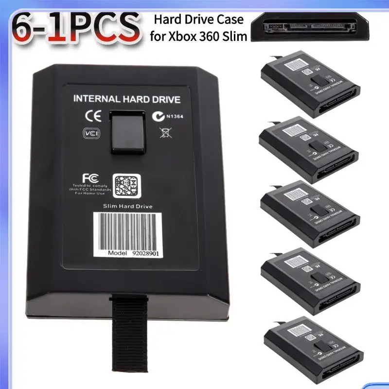 Caja interna para disco duro HDD de 6-1 piezas para XBOX 360 Slim, caja de disco duro de 20GB 250GB, accesorios de juego, repuesto para XBOX 360 Slim