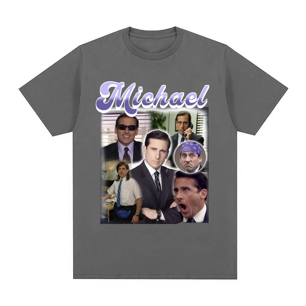 Michael Scott Prison Mike Homage The Office T-shirt Tv Series Dwight Schrute Jim Halpert Cotton Short Sleeve Oversized T-Shirts