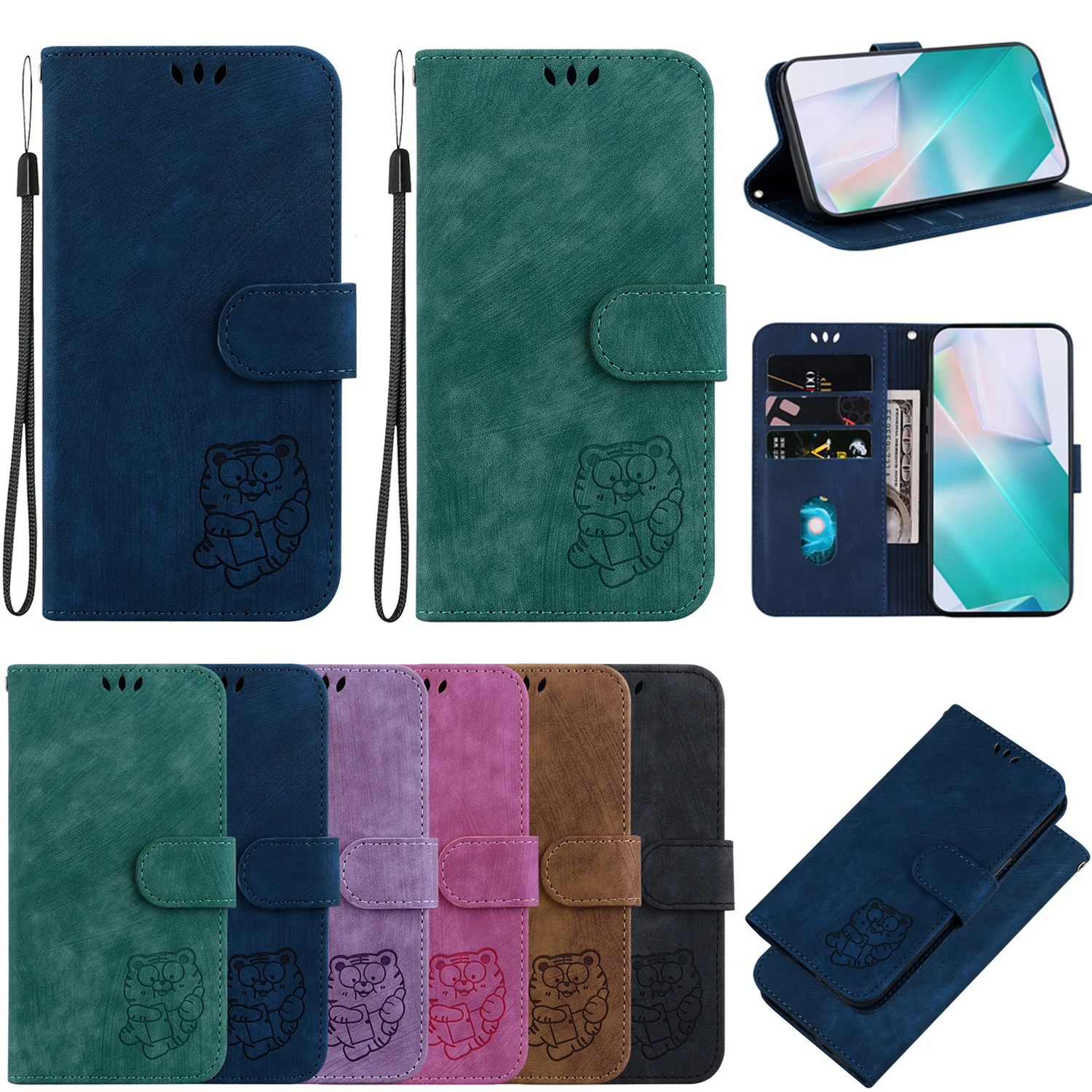 حافظة لهاتف سامسونج جالاكسي S21 S22 S23 S24 S25 S26 Plus Ultra S21 S24 S25 FE S26 PRO Edge غطاء حماية جلدي