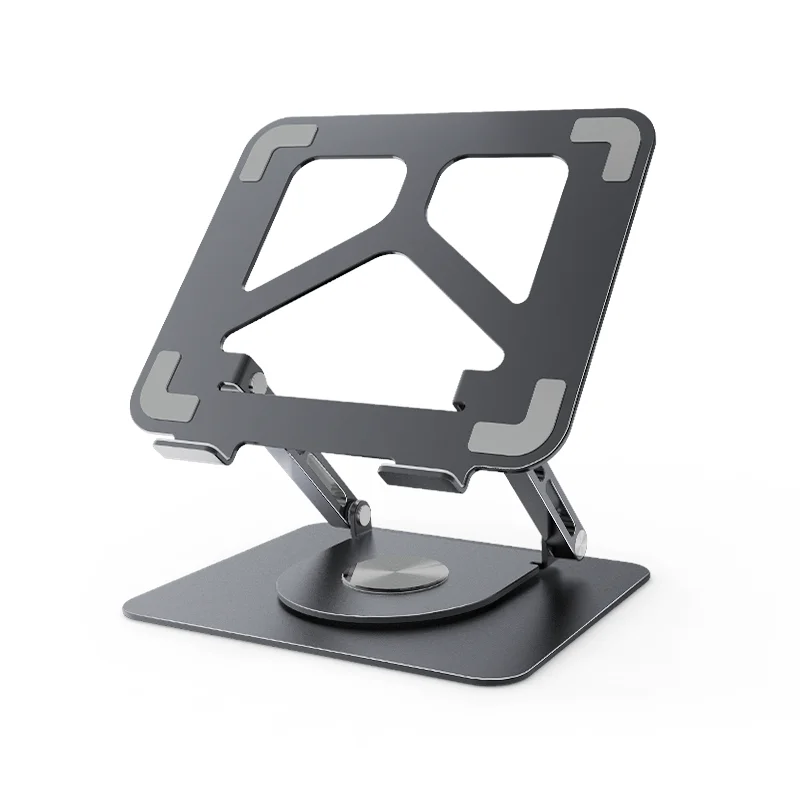 Adjustable Laptop Stand Aluminium Alloy with 360° Swivel Base Foldable Portable Notebook Holder Bracket