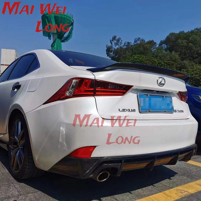 Real Carbon Fiber Trunk Roof Spoiler Wing For Lexus IS200 IS250 IS350 IS300 AWD/IS200T All Models 2014-2018 Rear Wing Spoiler