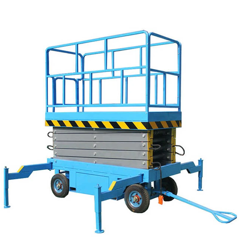 for4M Mobile  trailer hydraulic table lift diesel engine drive scissor lift for rough terrain