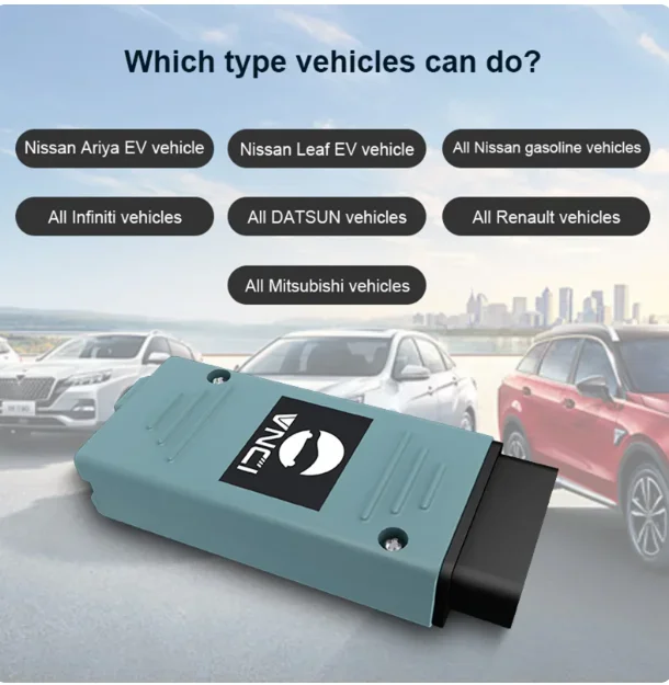 VNCI RNM 3-in-1Car Diagnostic Interface Connecter Adapter for Nissan/ for Renault / for      2 Scanner