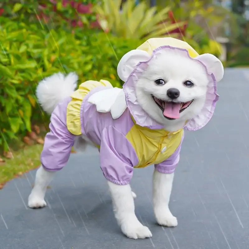 23GA Pet Rain Coat Rainwear Body Cover for Puppy Dog Rain-Proof Mud-Proof Raincoats for Walking and Outdoor Activity