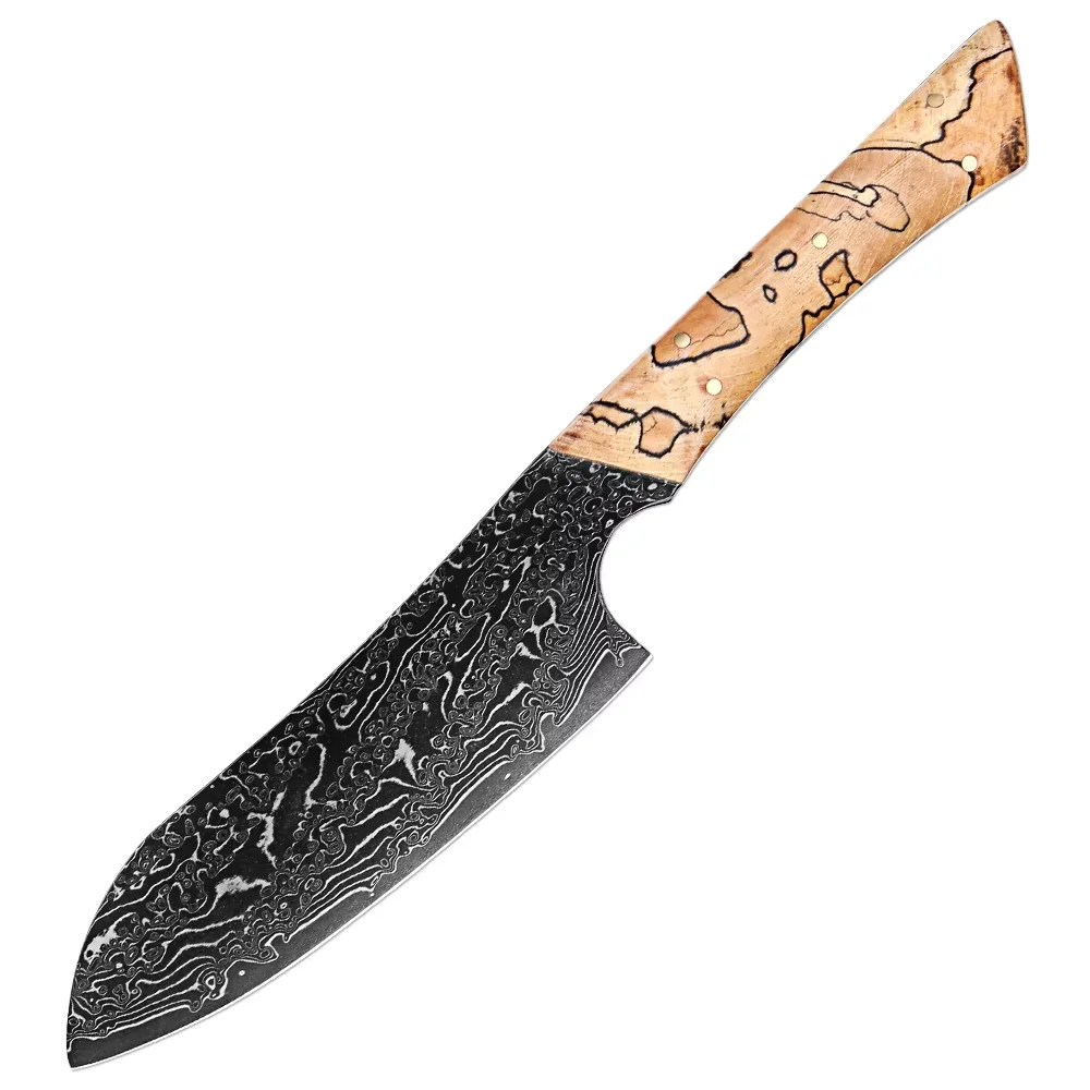 5 Inch Santoku Knife 67-Layer Damascus Steel Sharp Blade MultiPurpose Kitchen Small Knife for Fruit,Vegetables Woven Wood Handle
