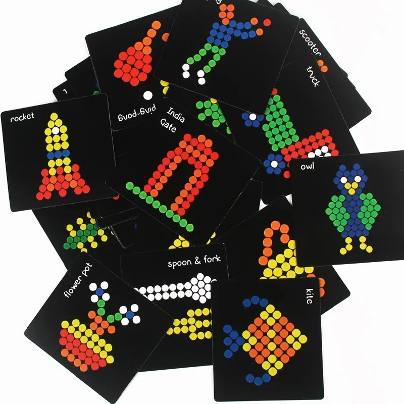 260 szt. Koło kreatywne Puzzle Montessori kolorowe drewniane zabawki kolorowa gra poznawcza przedszkole wczesna edukacja prezent dla dzieci