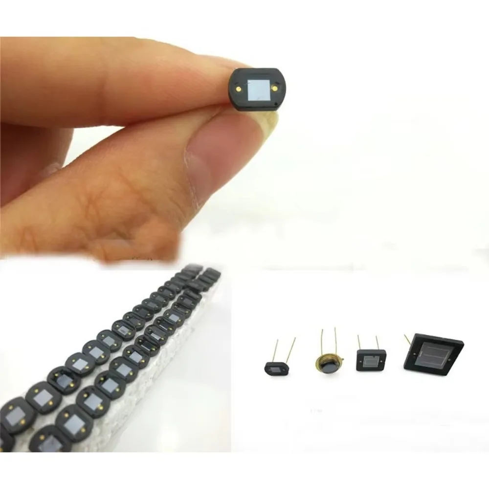 5pc Photodio receiver 3*3mm Solar silicon photocell receiving surface ceramic Photoelectric sensor 2pin