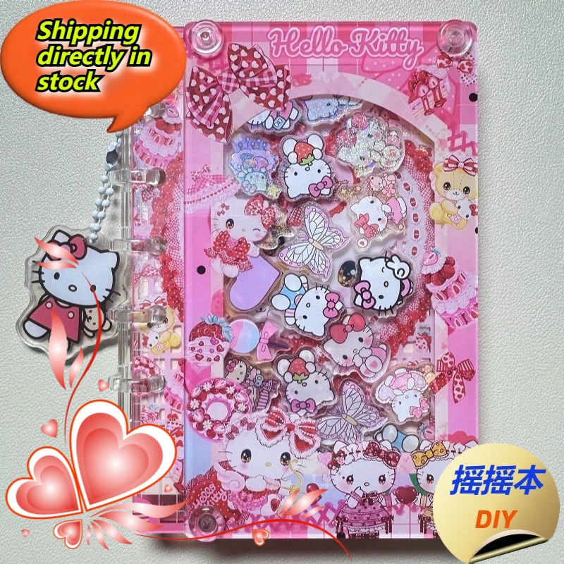 

DIY Hello Kitty Shake Kawaii акриловый дневник вкладыш книга милый мультфильм креативные съемные канцелярские принадлежности подарок для девочек мультфильм