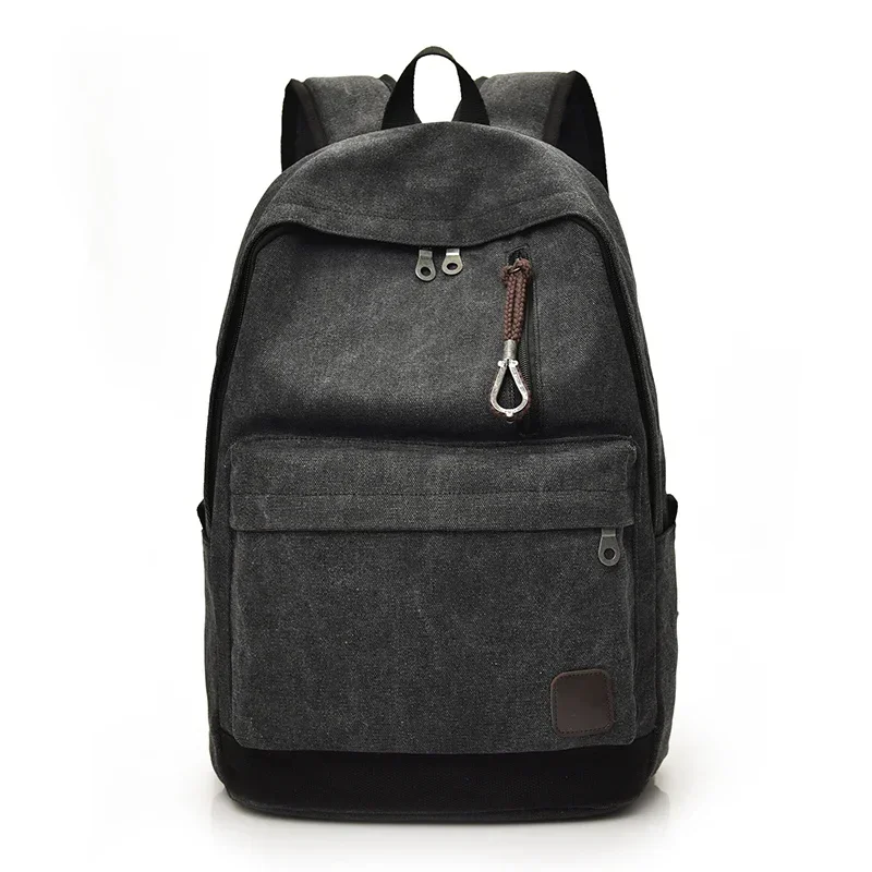 Mochilas de lona para hombre y mujer, morrales escolares grandes para adolescentes, niños y niñas, Mochila de viaje para ordenador portátil, color gris, novedad de 2024