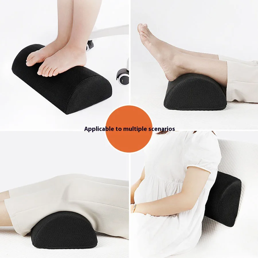 Comfortable Foot Stool Foot Rest for Under Desk at Work Foam Footrest Memory Foam Anti-slip Semicircular Foot pillow