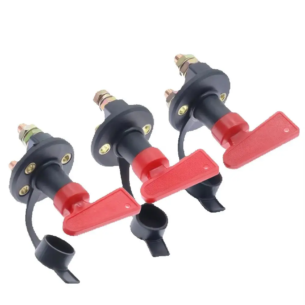 300A 12V 24V Red 2Key Cut Off Battery Main Kill Switch Vehicle Car Modify Isolator Disconnector Truck Boat Auto Car Power Switch