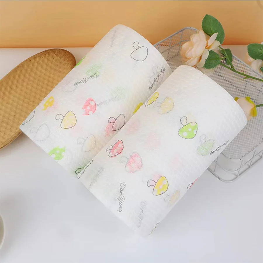 （Printed randomly）1pcs Lazy rags can be washed with water, used in the kitchen, cleaning degreasing paper, disposable dishcloths