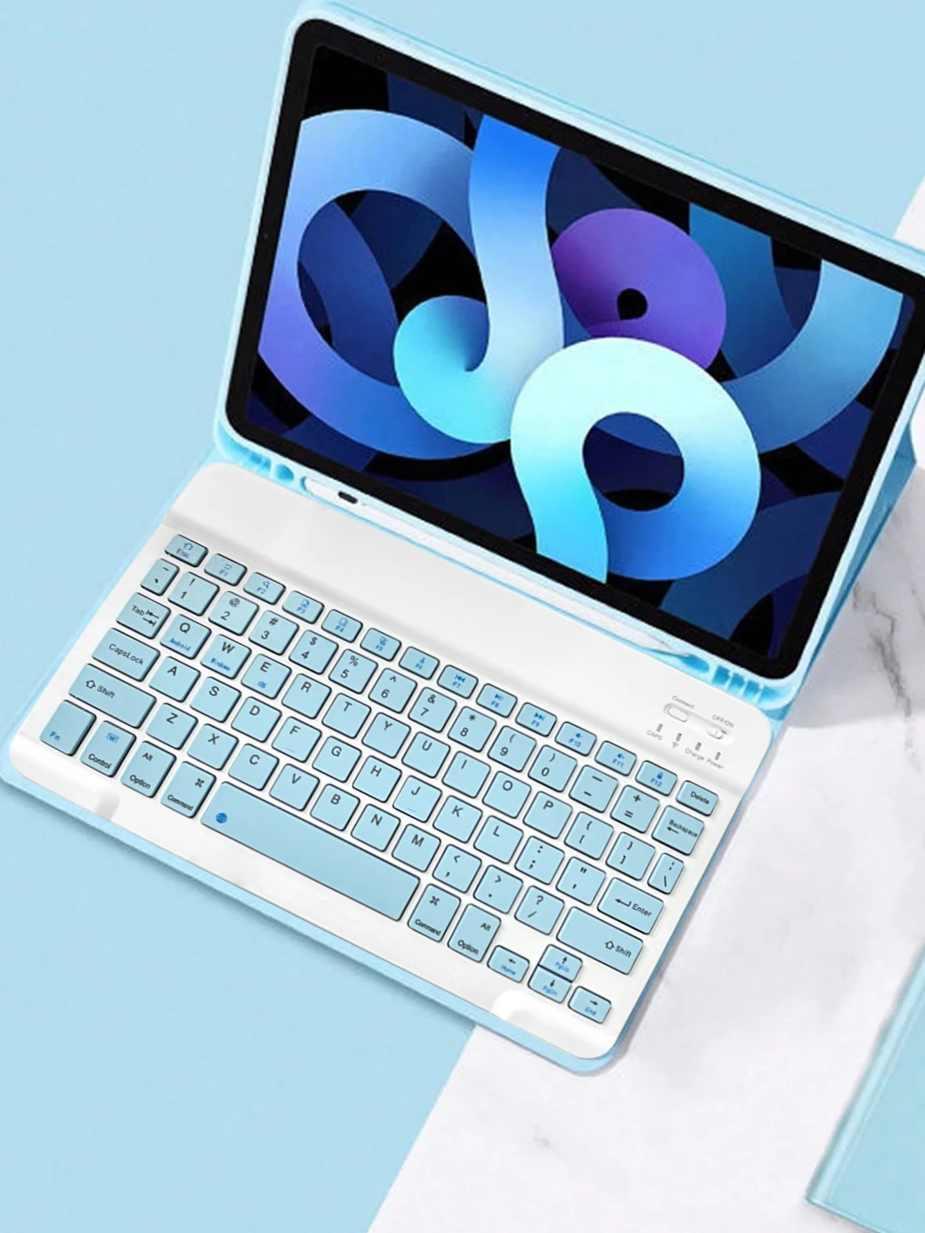 Wireless keyboard, 10 inch slim, rechargeable silent, tablet/laptop wireless keyboard, ipad mini keyboard