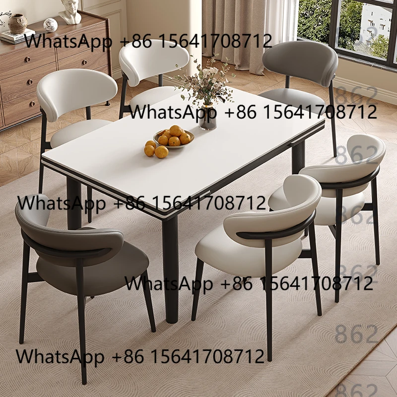 

Peiqi Designer Garden Dining Table Mobile Kitchen Restaurant Table Extendable Study Luxury Gaming Juegos De Comedor Home Furnitu