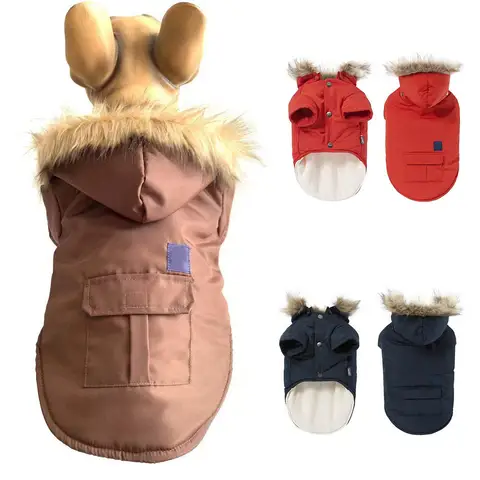 강아지용 따뜻한 강아지 다운 재킷, 방수 후드 코트, 애완 동물 의류, 작은 강아지용 따뜻한 의류, 겨울