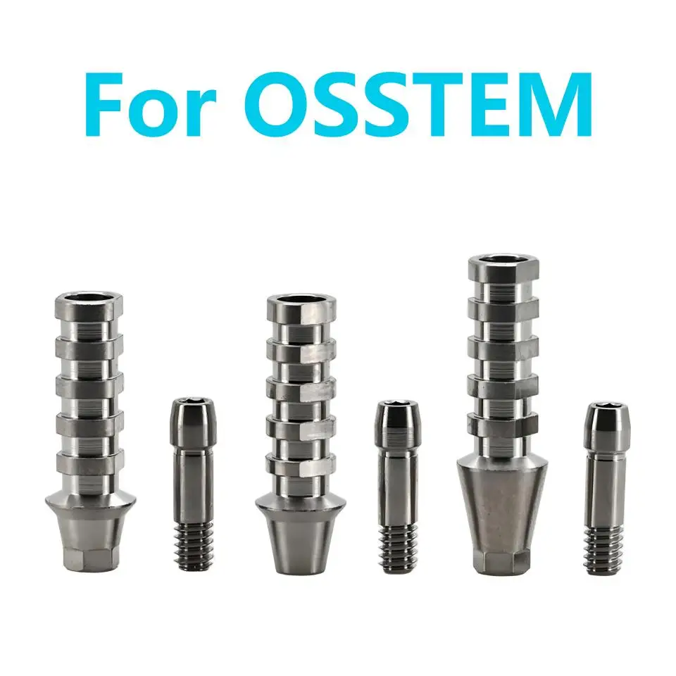 10Pcs Surgical Dental Temporary Abutment for OSSTEM Implant Regular Mini Provisional Abutments Titanium Hex Non-Hex