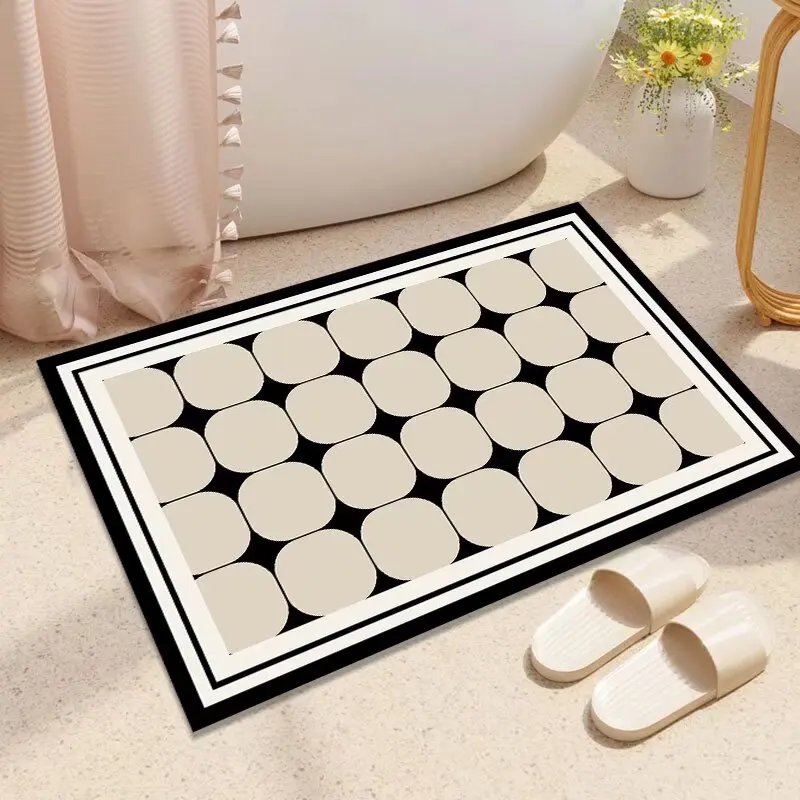 Tappetino assorbente per WC, cuscinetto in silicone antiscivolo per porta WC del bagno, poggiapiedi in fango diatomea ad asciugatura rapida resistente all'usura ispessito