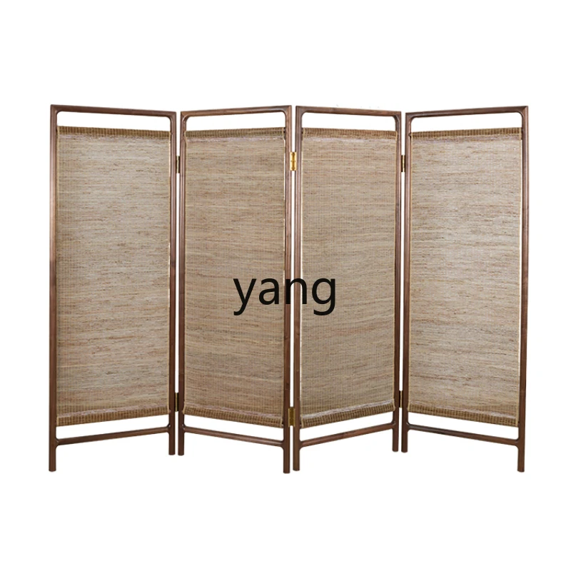 

LXL New Chinese Style Black Walnut Wooden Screen Partition Zen Furniture Mortise Light Luxury and Simplicity Decoration