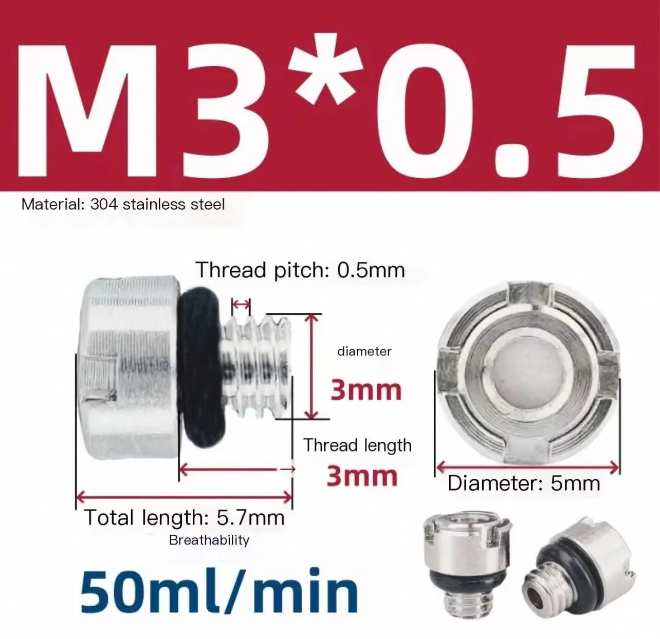 10 M3 * 0.5 threads