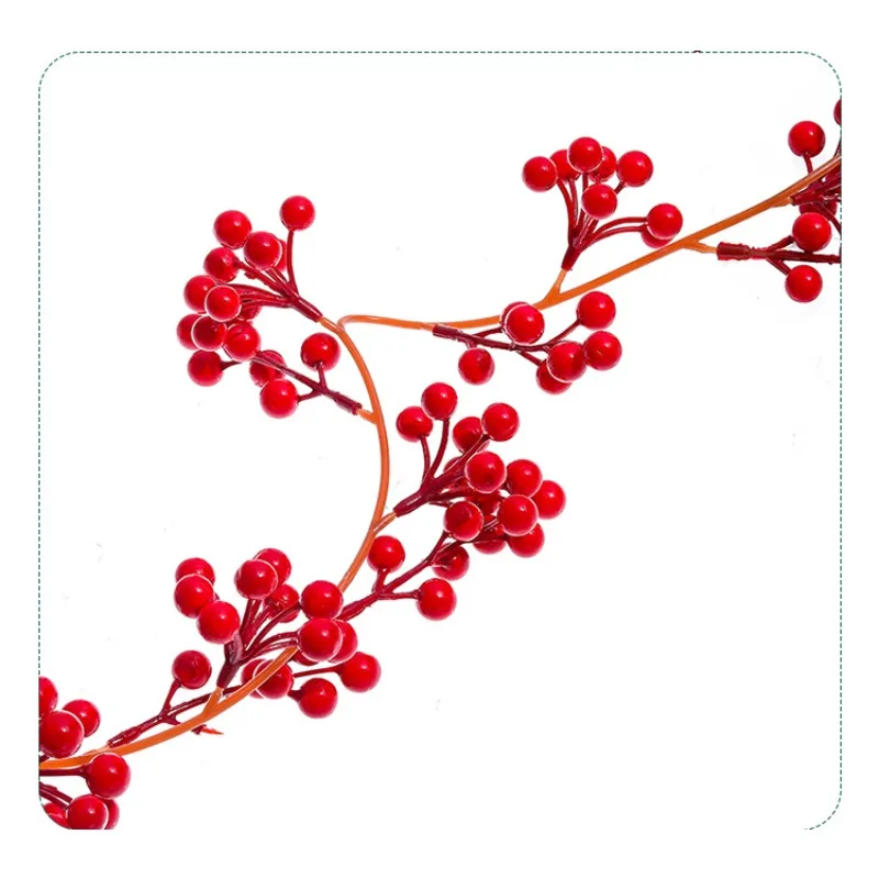 

Artificial Christmas Red Fruit Berry Rattan Christmas Atmosphere Decoration Home Wedding Event Decoration