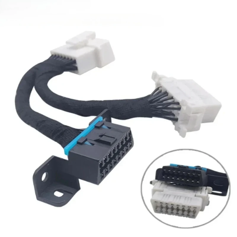 NEW DIY OBD 2 YSplitter OBDII OBD 2 1 TO 2 Y Cable Female 16 Pin Splitter Extension Auto Car Connector Extension Cable Adapter
