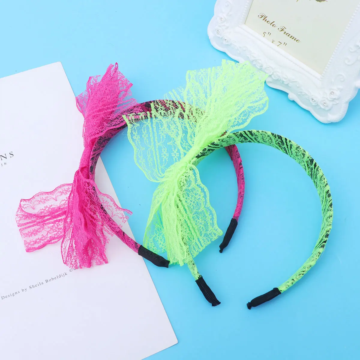 

2Pcs Retro Bowknot Headb s Durable Hair Accessories for Women Party Daily Life Non deformation Lightweight Knot Design Hair