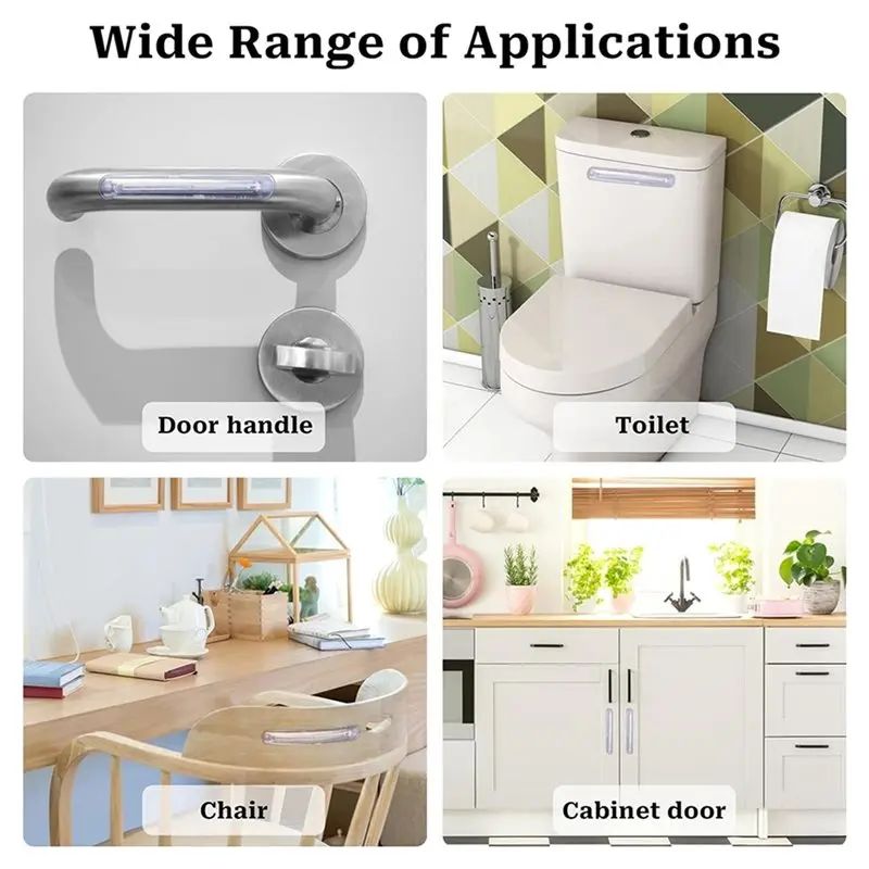 AB47-Rubber Wall Protectors For Chairs, 8-Pack Clear Furniture Bumper Silicone Cabinet Door For Drawer, For Shower Doors