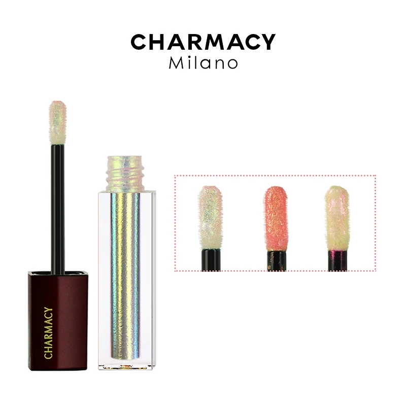 CHARMACY Duochrome brillo de labios brillante, bálsamo labial con brillo de Camaleón de 3 colores, Multi cromo, fácil de usar, aceite para labios Sexy, maquillaje cosmético