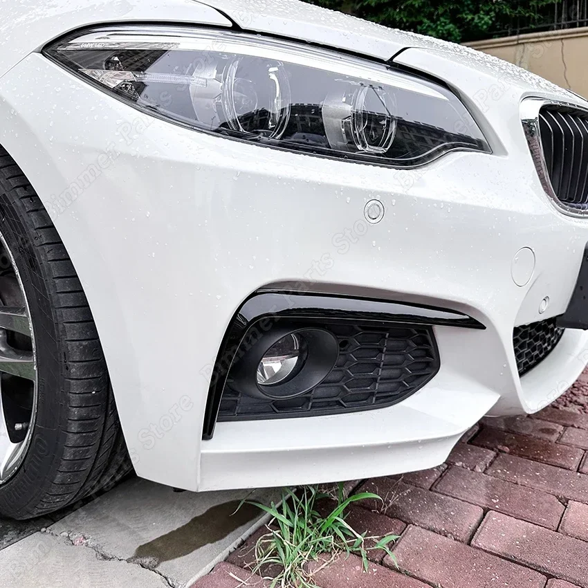 For BMW F87 M2 F22 F23 Front Bumper Lip Spoiler Fog Lamp Cover Grille 220i 228i 230i M235i M240i M Sport 2014-2022 Wind Knife